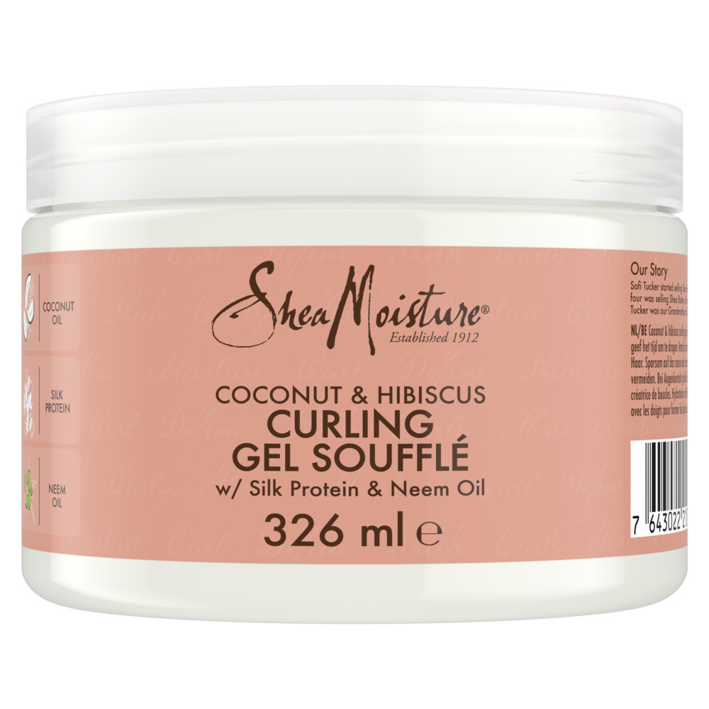 6x Shea Moisture Coconut&Hibiscus Curling Gel Soufflé 326 ml