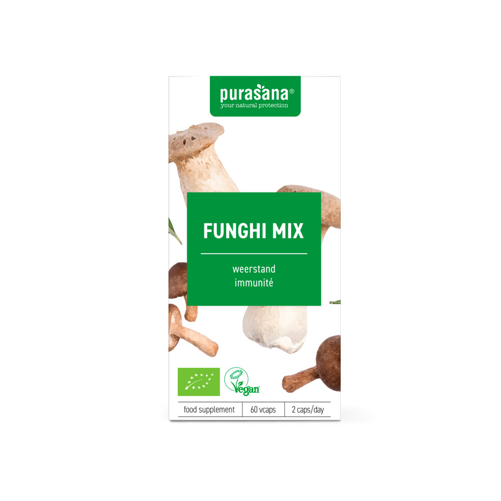 Gratis Verzending: Purasana Funghi Mix Bio 60 capsules