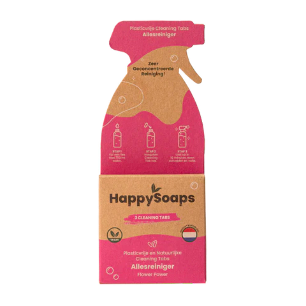 Happysoaps Cleaning Tabs Allesreiniger Flower Power (24g)