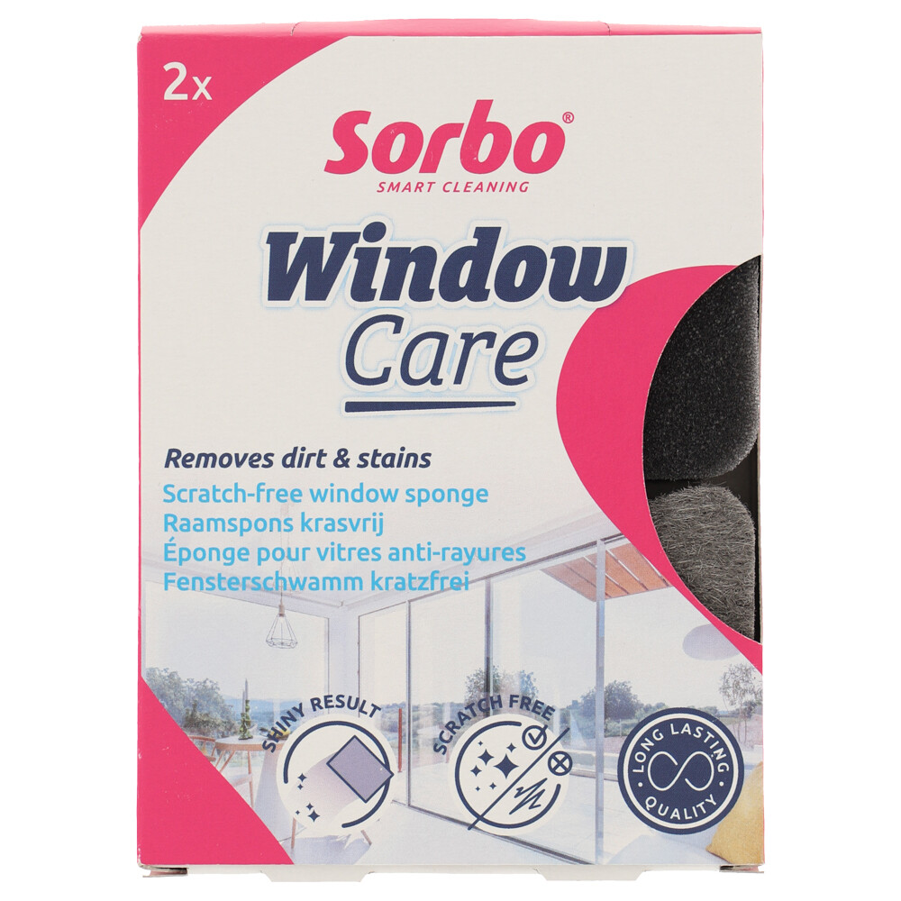 8x Sorbo Raamspons Window Care 2 stuks