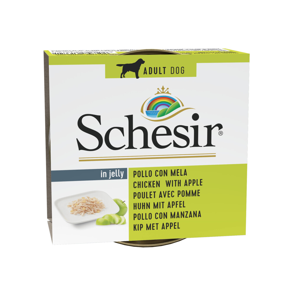 10x Schesir Hondenvoer Kip Appel 150 gr