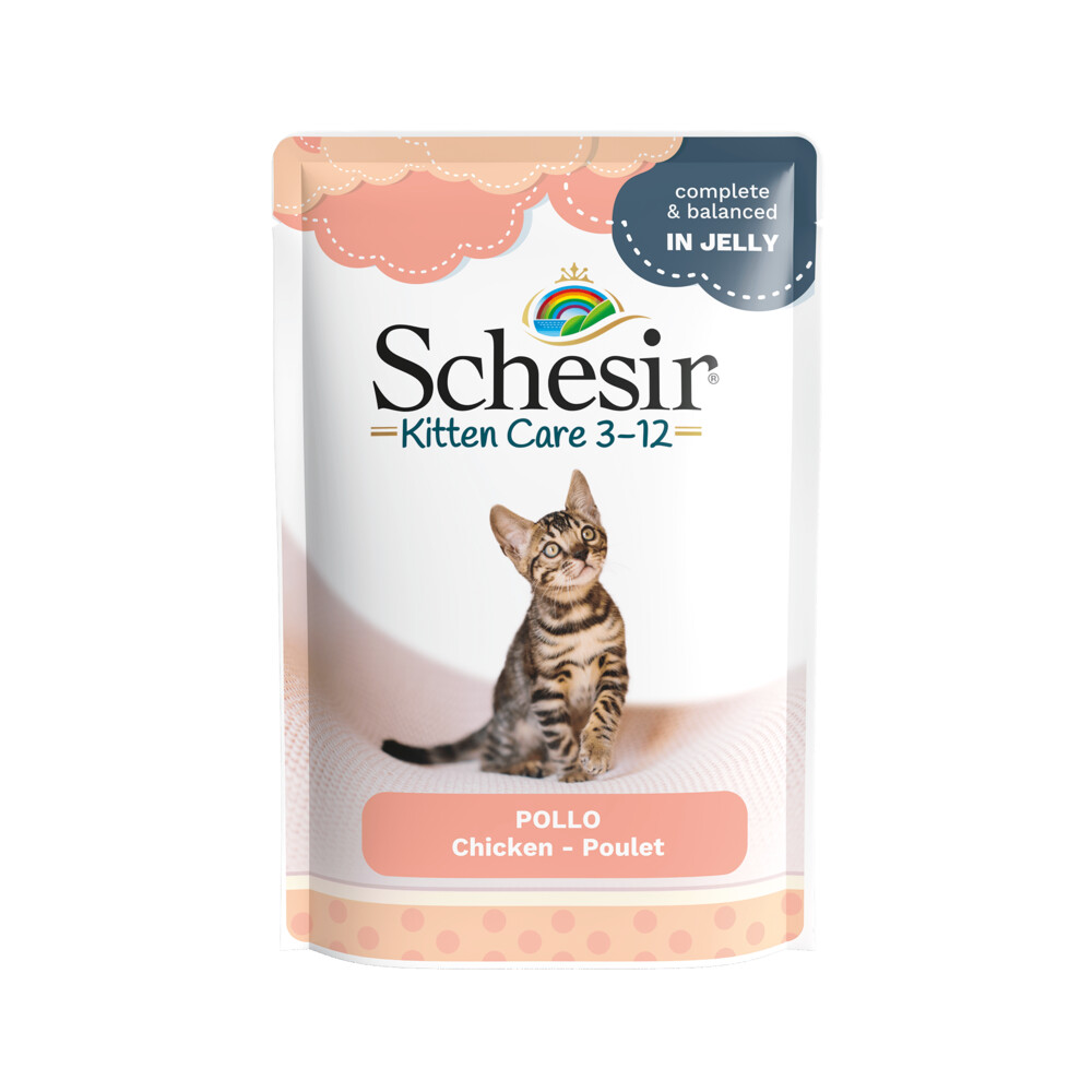 Schesir Pouch Kitten In Gelei Kattenvoer Kipfilet 85 g