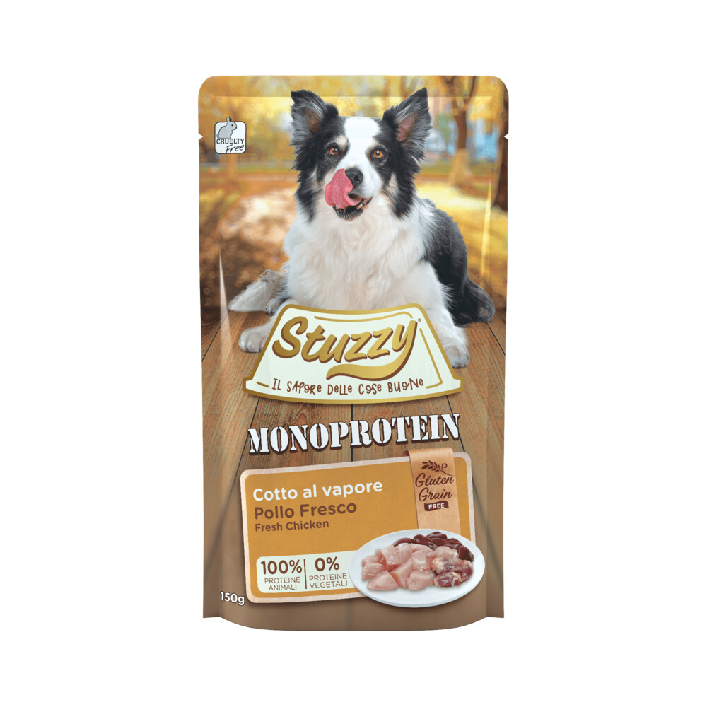 Stuzzy Dog Grain Free Monoprotein Pouch 150 g Kip Hondenvoer