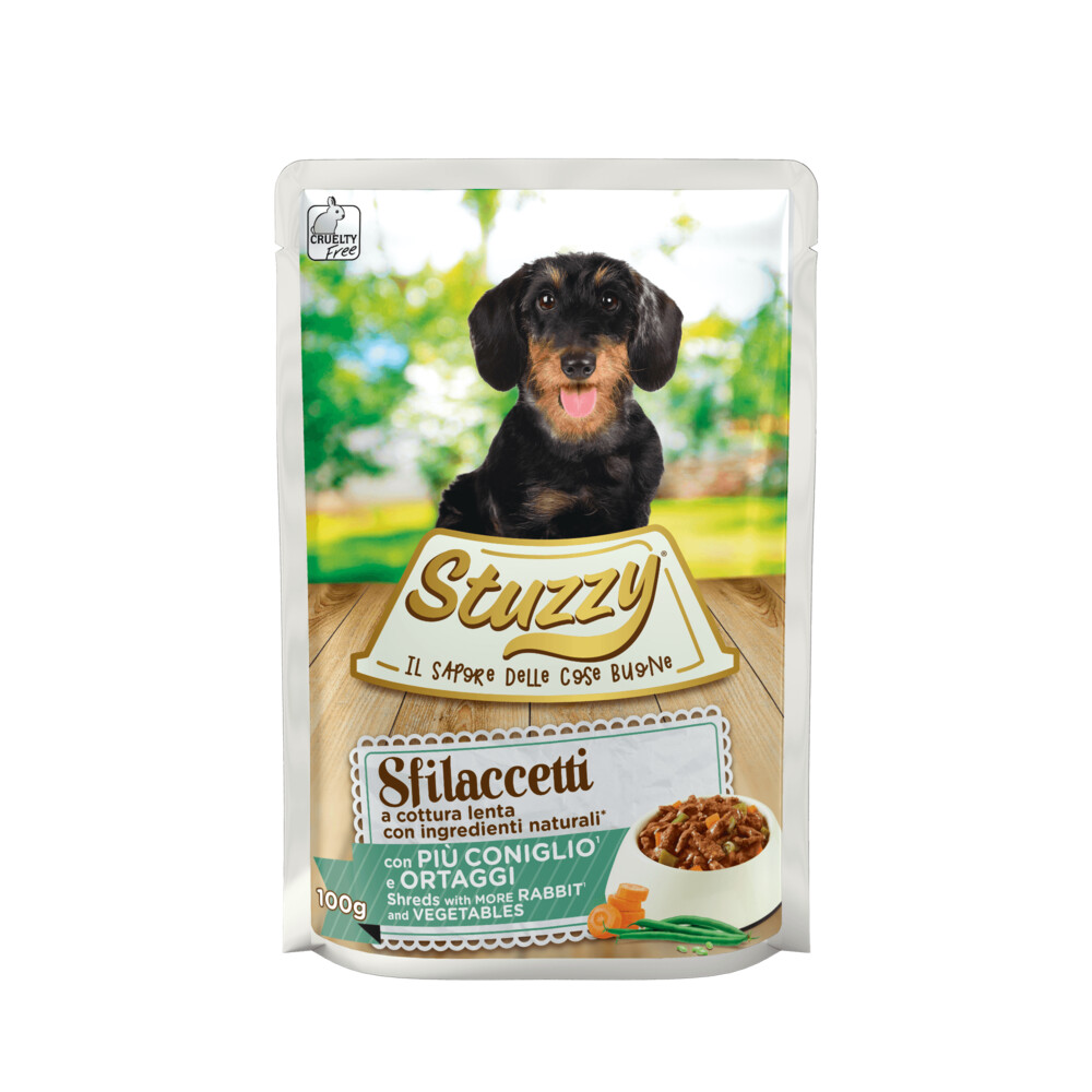 24x Stuzzy Hond Shreds Konijn Groente 100 gr