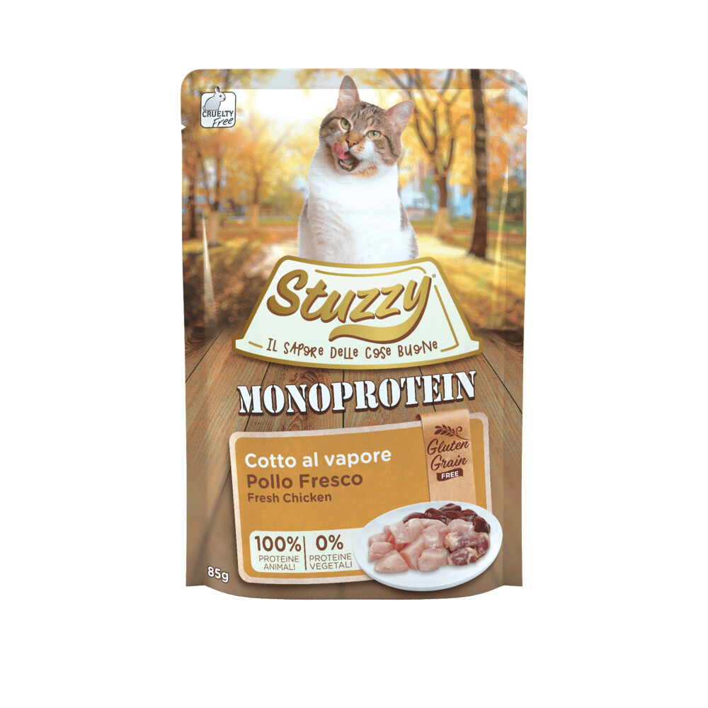 Stuzzy Cat Monoprotein Pouch 85 g Kip Graan&Glutenvrij Kattenvoer