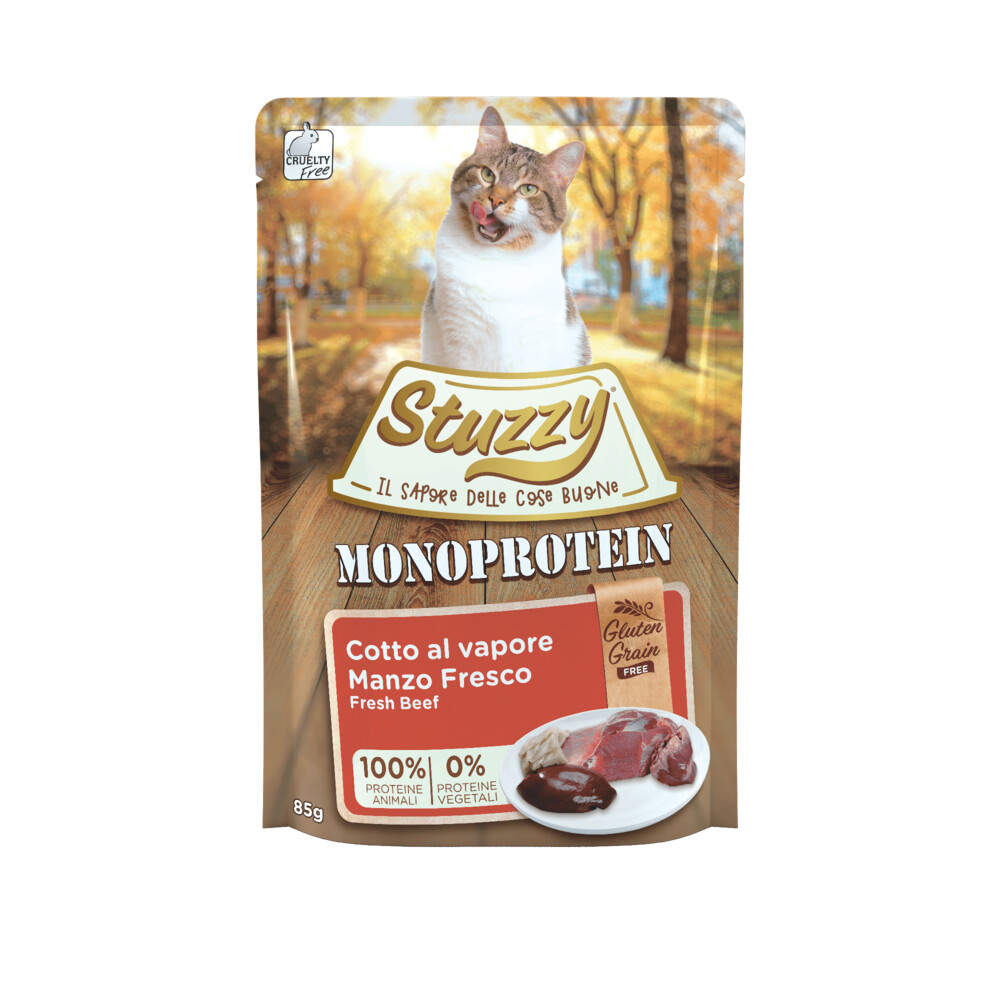 Stuzzy Cat Monoprotein Pouch 85 g Rund Graan&Glutenvrij Kattenvoer