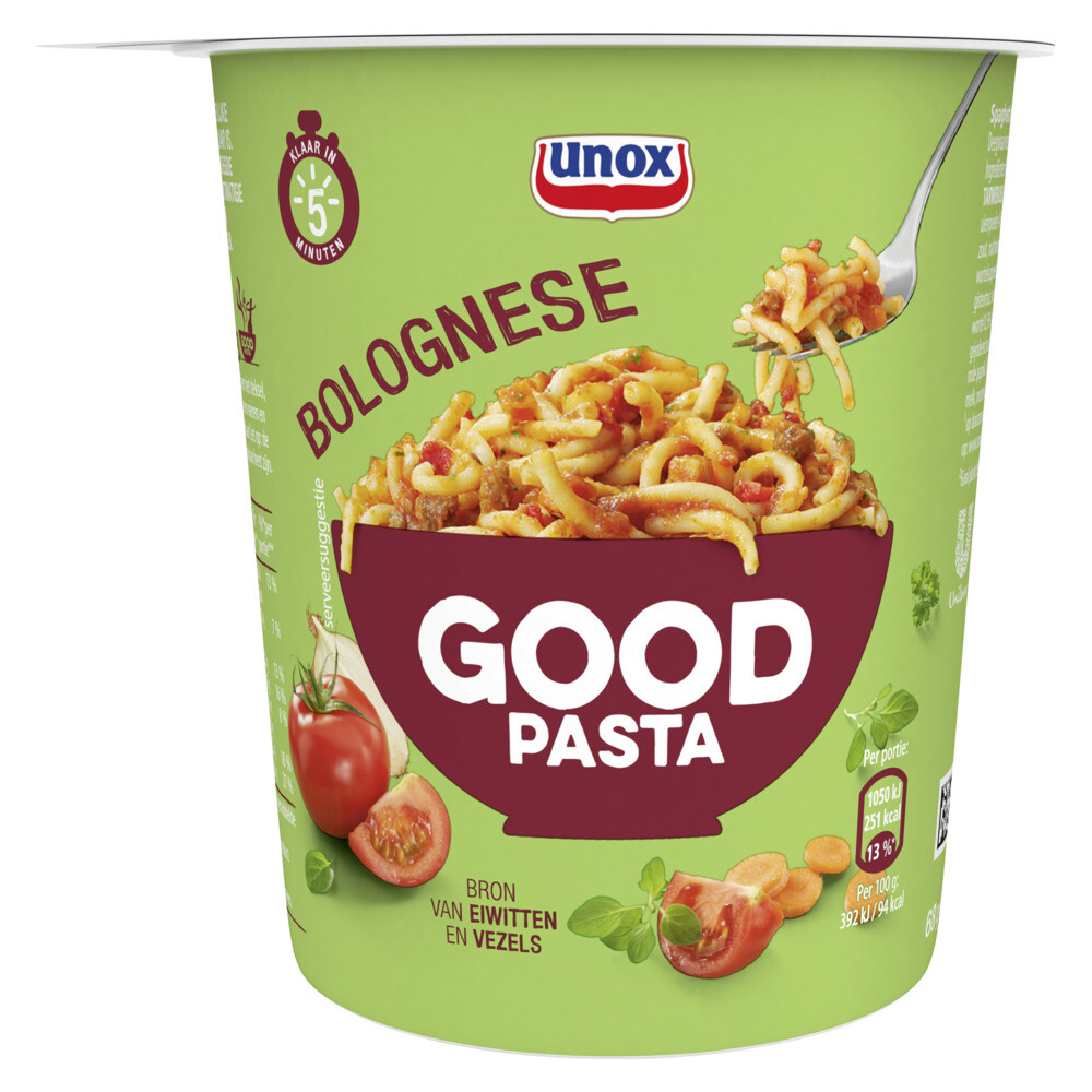 6x Unox Good Pasta Bolognese 68 gr