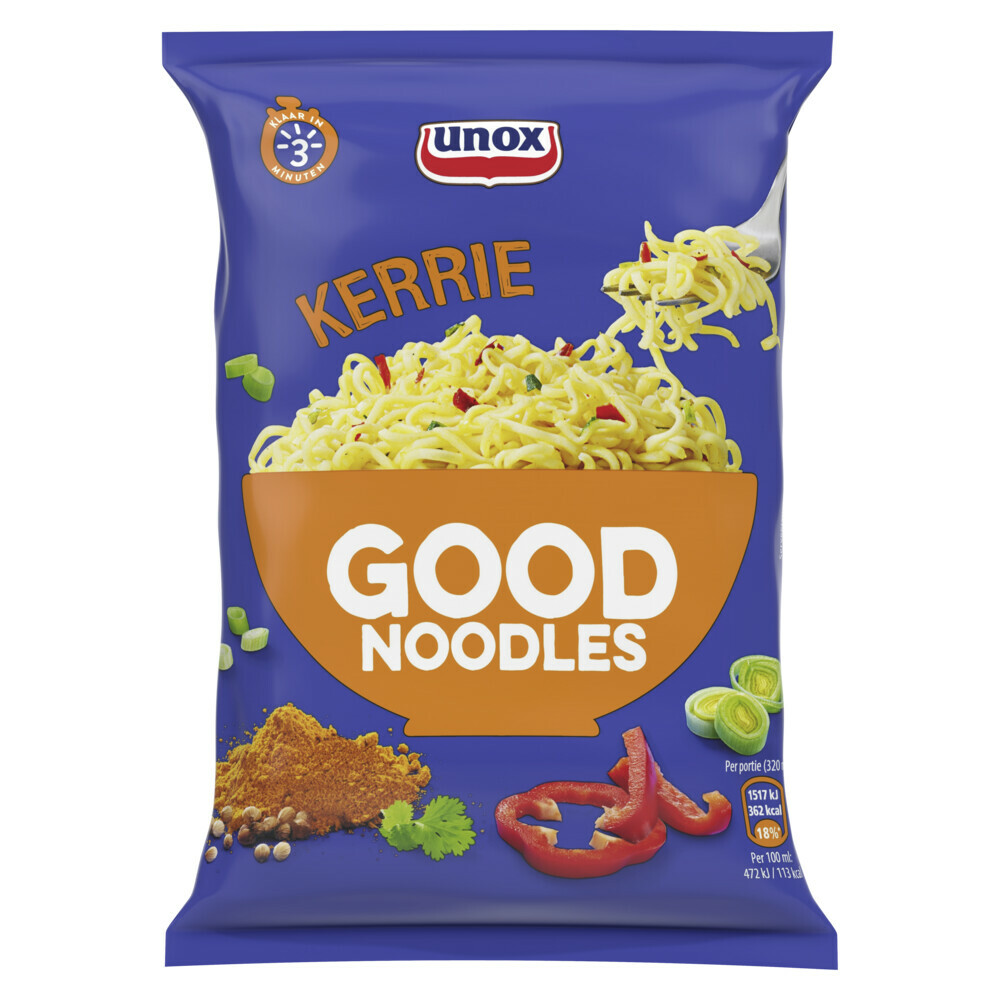 3x Unox Good Noodles Kerrie 70 gr