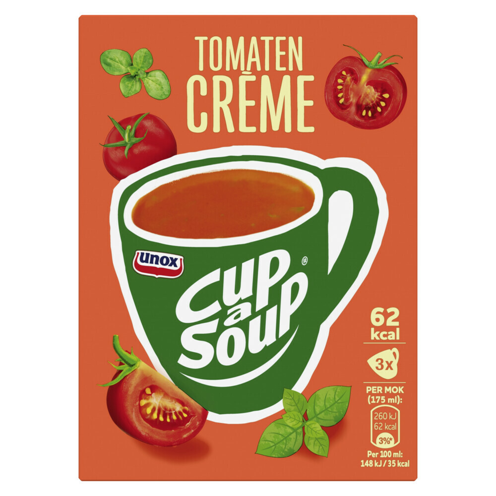 12x Unox Cup-a-Soup Tomaten Crème 3 x 175 ml