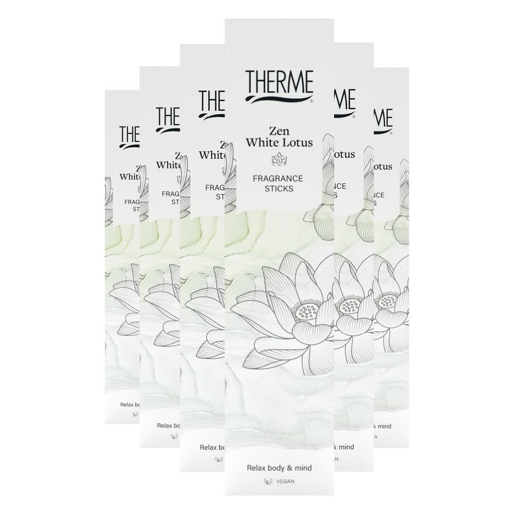 6x Therme Geurstokjes Zen White Lotus 100 ml