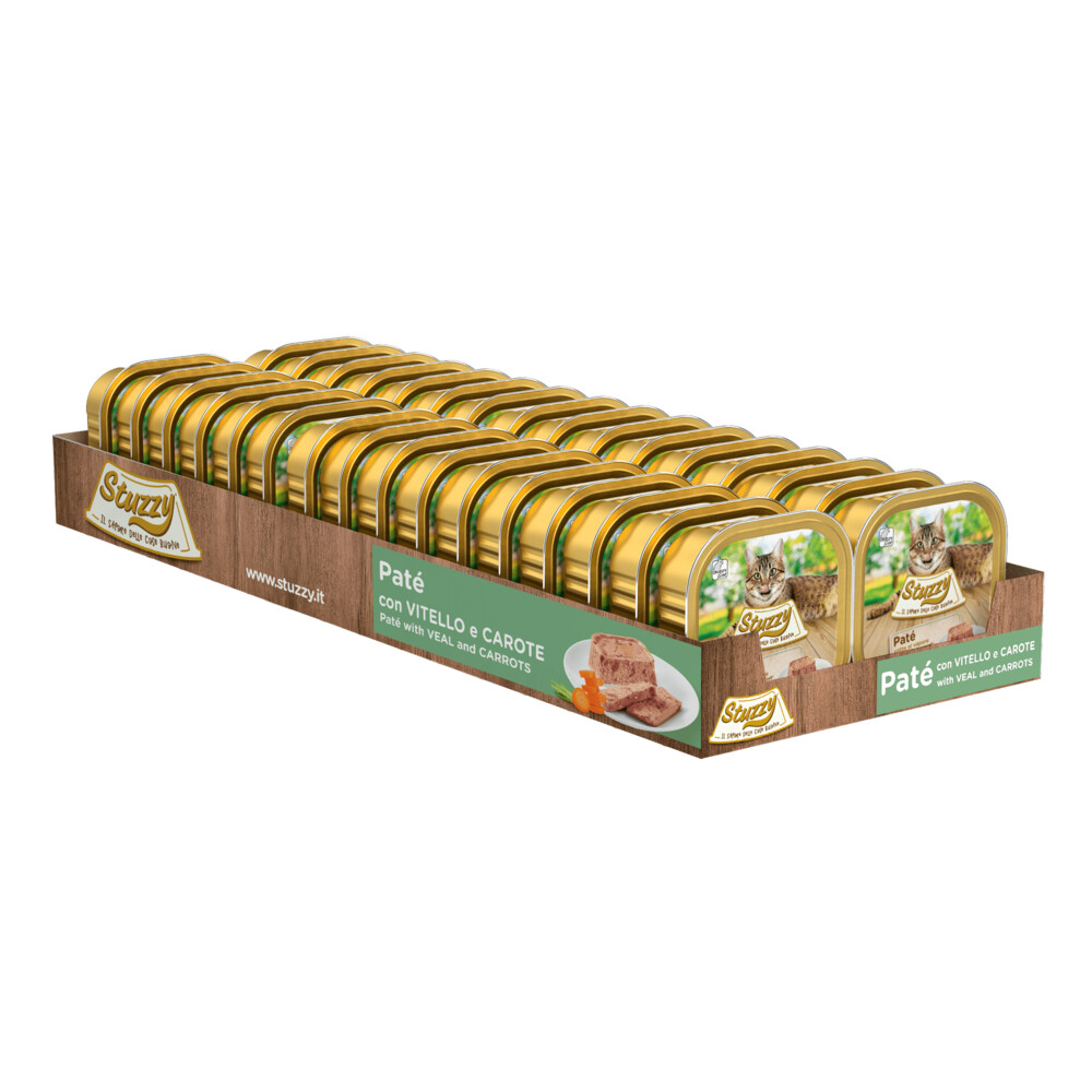 32x Stuzzy Kattenvoer Paté Kalf Wortel 100 gr