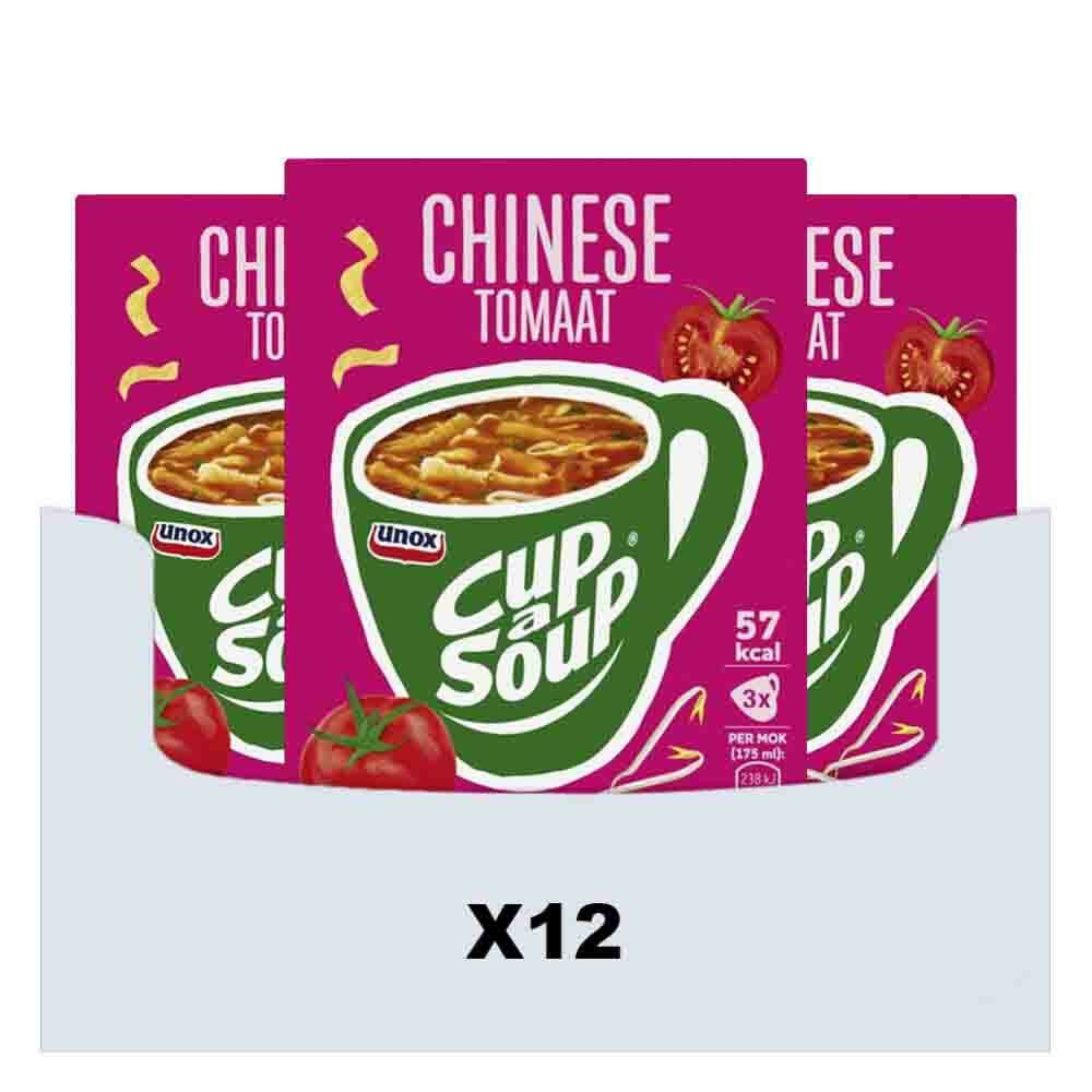 12x Unox Cup-a-Soup Chinese Tomaat 3 x 175 ml