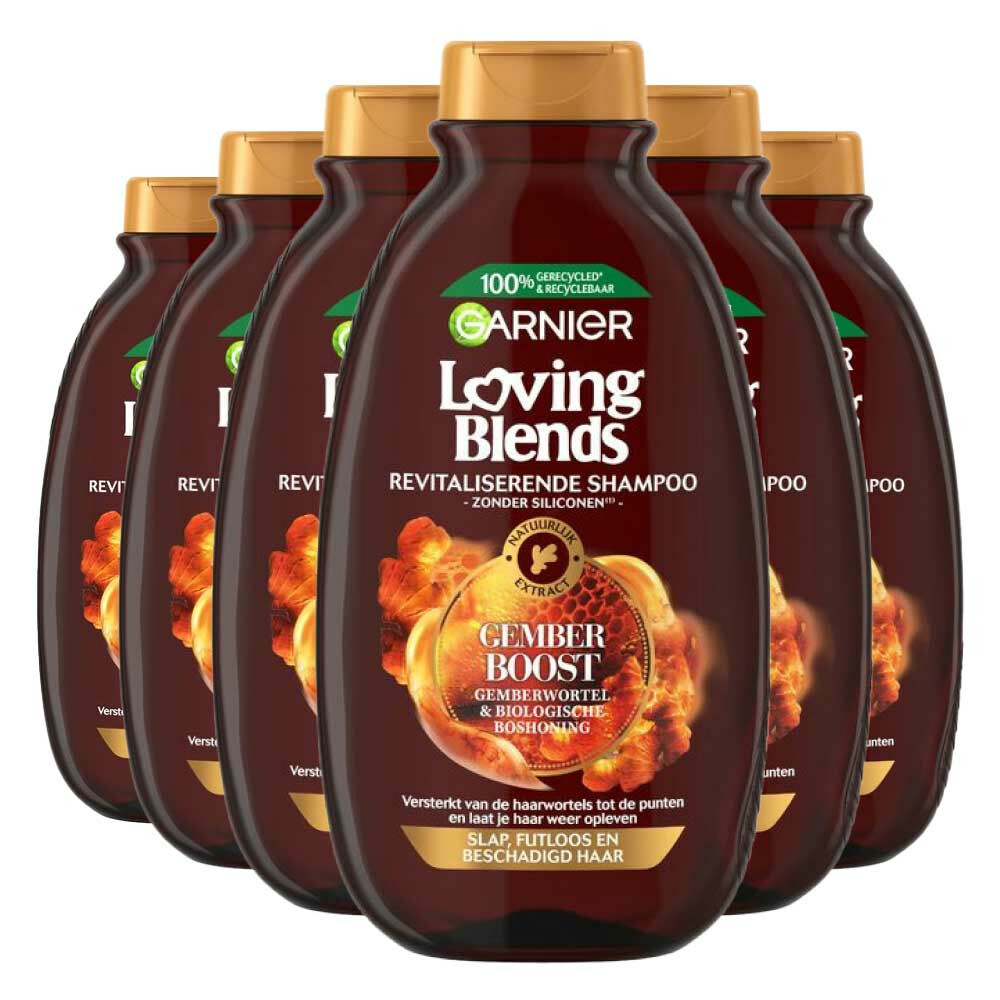 6x Garnier Loving Blends Gember Boost Shampoo 300 ml