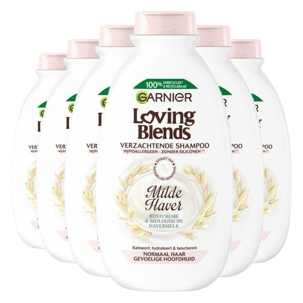 Garnier Loving Blends Milde Haver shampoo 6x 300ml multiverpakking