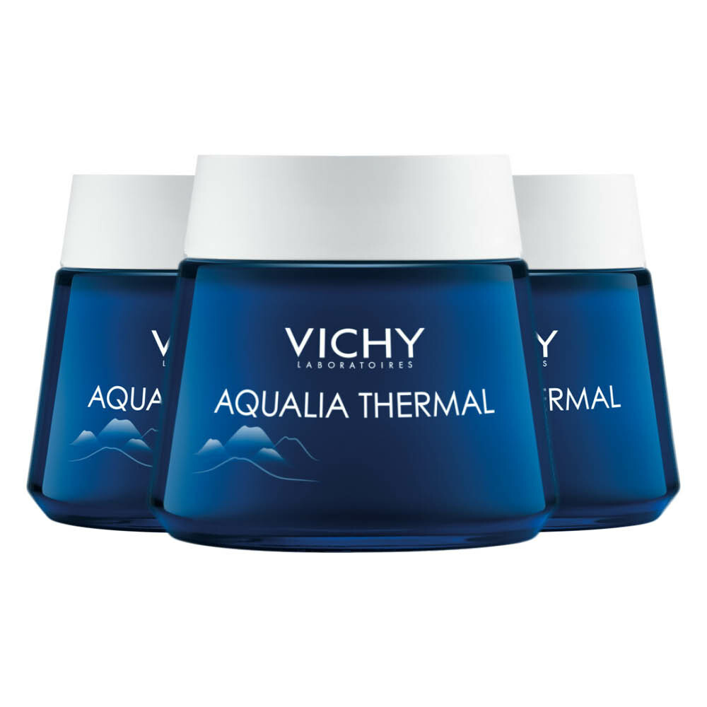 3x Vichy Aqualia Thermal Nachtcreme Spa 75 ml