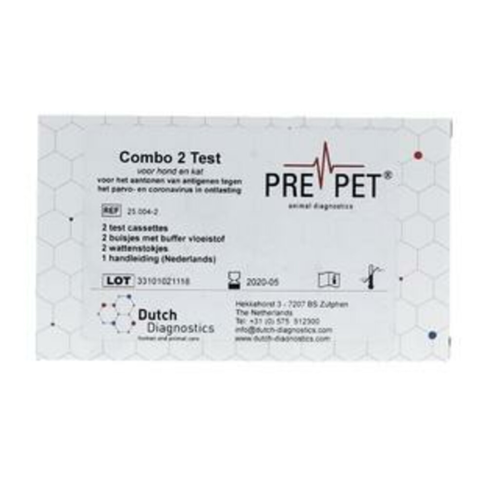 Testjezelf.nu Pre Pet Combo 2 Test Corona en Parvovirus 1 stuk