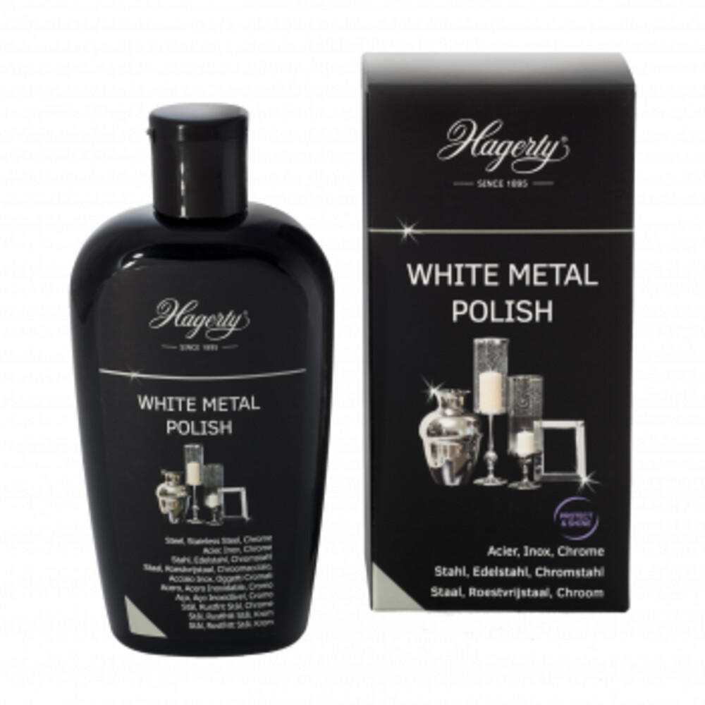 Hagerty Blanc Métal Polir 250ml pour Acier Inox Chrome Nettoie + Poli
