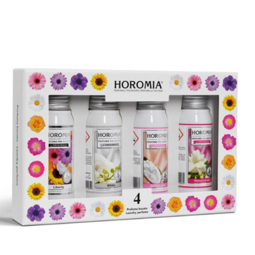 Horomia Wasparfum Geschenkset Liberty 50 Ml + White 50 Ml + Soffice Talco 50 Ml + Muschi E Loto 50 Ml 200 Ml