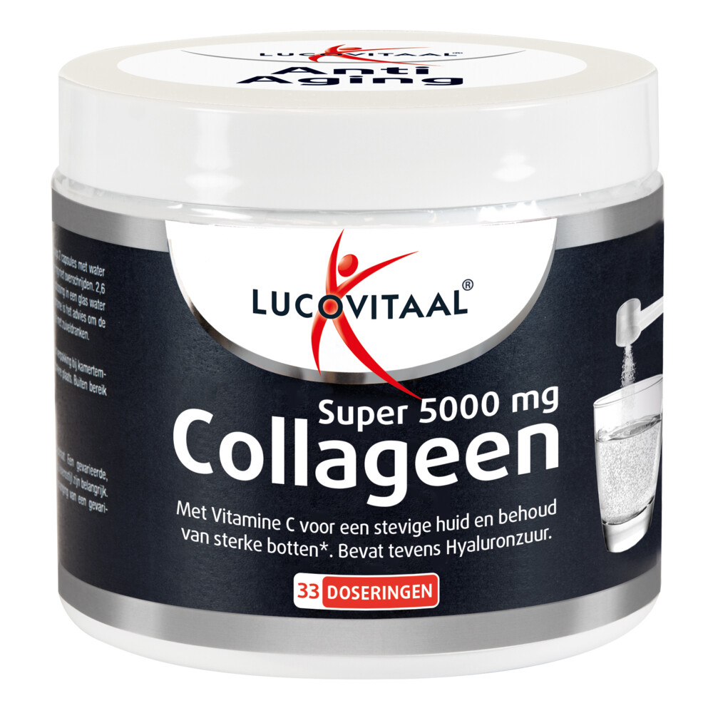 2+2 gratis: Lucovitaal Collageen Super 5000mg Poeder 171,6 gr