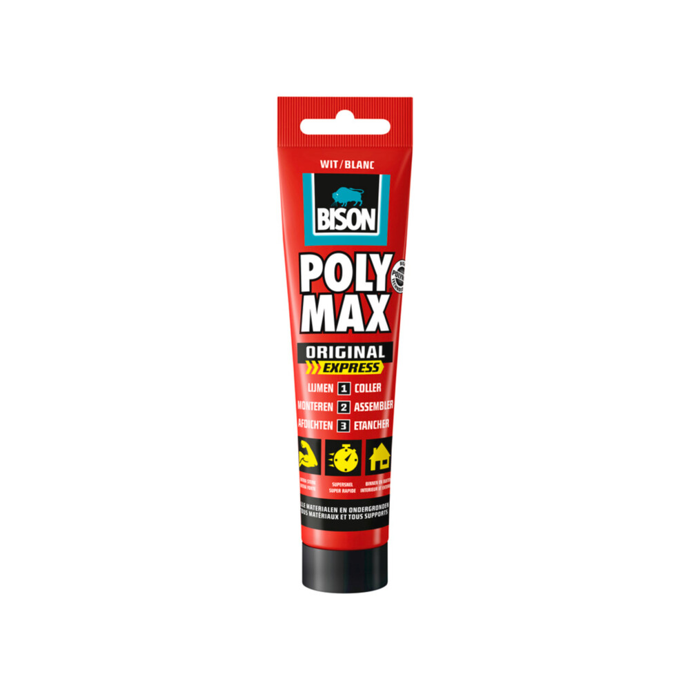 Bison Poly Max Express Montagelijm Wit 165 g