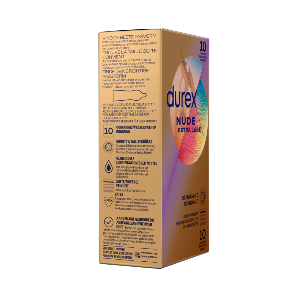 Durex Condoom Nude Extra Lube Stuks Plein Nl