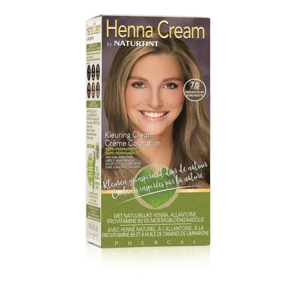 Naturtint Henna Cream 7.0 Hazelnoot Blond- Blond Noisette (110ml)