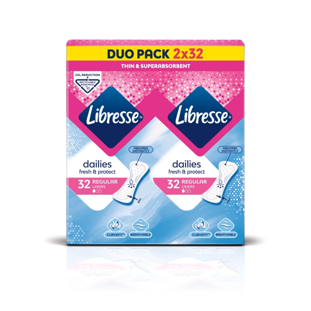 Libresse Inlegkruisjes Normaal Duo Pack 64 stuks