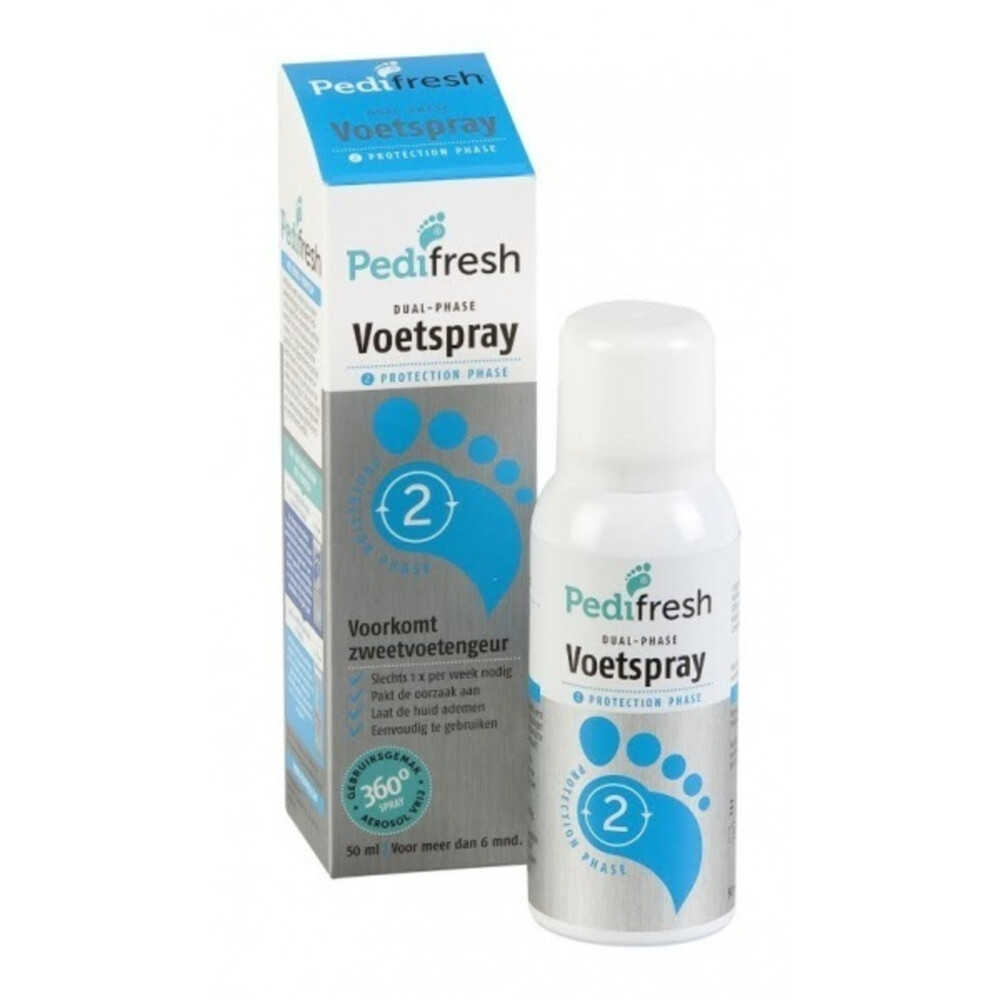 Pedifresh Fase 2 Tegen Lange Termijn Zweetvoeten Spray (50ml)
