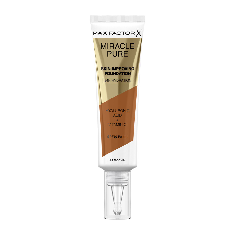 3x Max Factor Miracle Pure Foundation 93 Mocha 30 ml