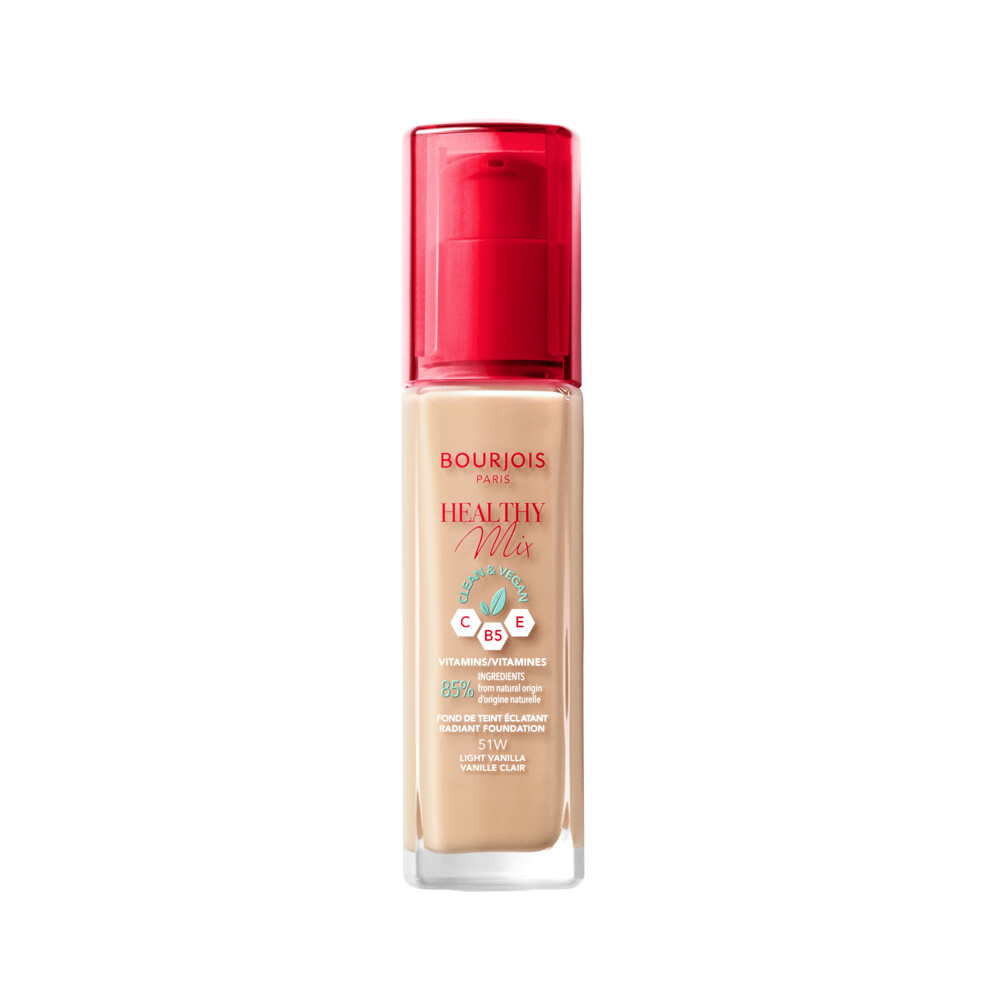 3x Bourjois Paris Healthy Mix Clean Foundation 051 Light Vanilla 30 ml