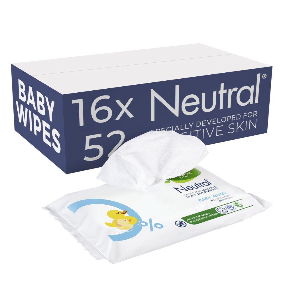 Neutral Baby Billendoekjes Parfumvrij – 832 doekjes – Voordeelverpakking