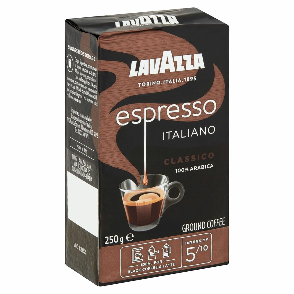 Lavazza Caffe Espresso Black Pack (gemalen) 250g
