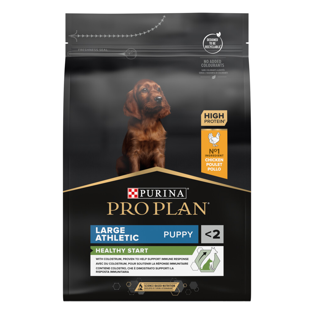 4x Pro Plan Puppy Large Athletic Healthy Start Kip 3 kg