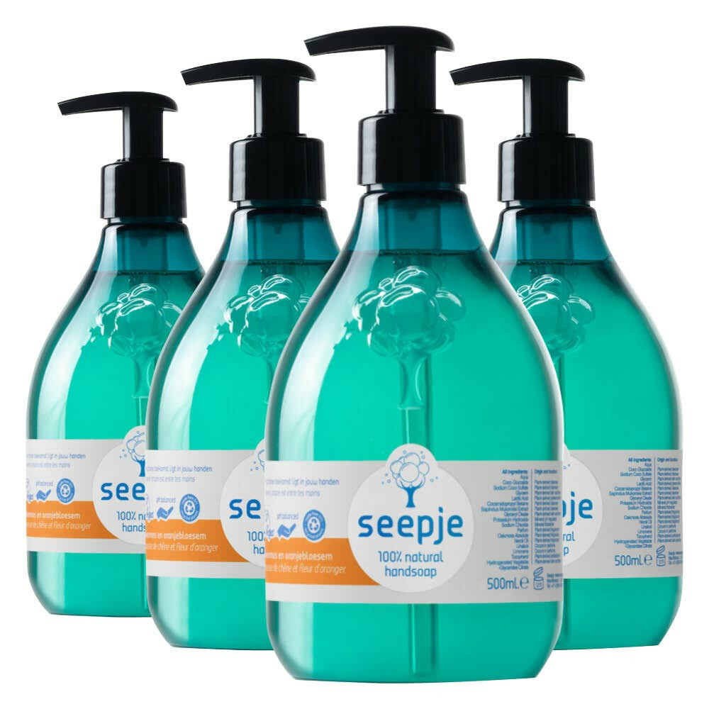 4x Seepje Handzeep Eikenmos en Oranjebloesem 500 ml