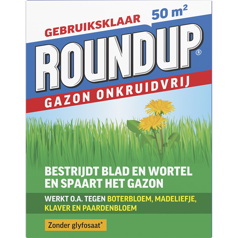 6x Roundup Gazon Onkruidvrij 1 kg
