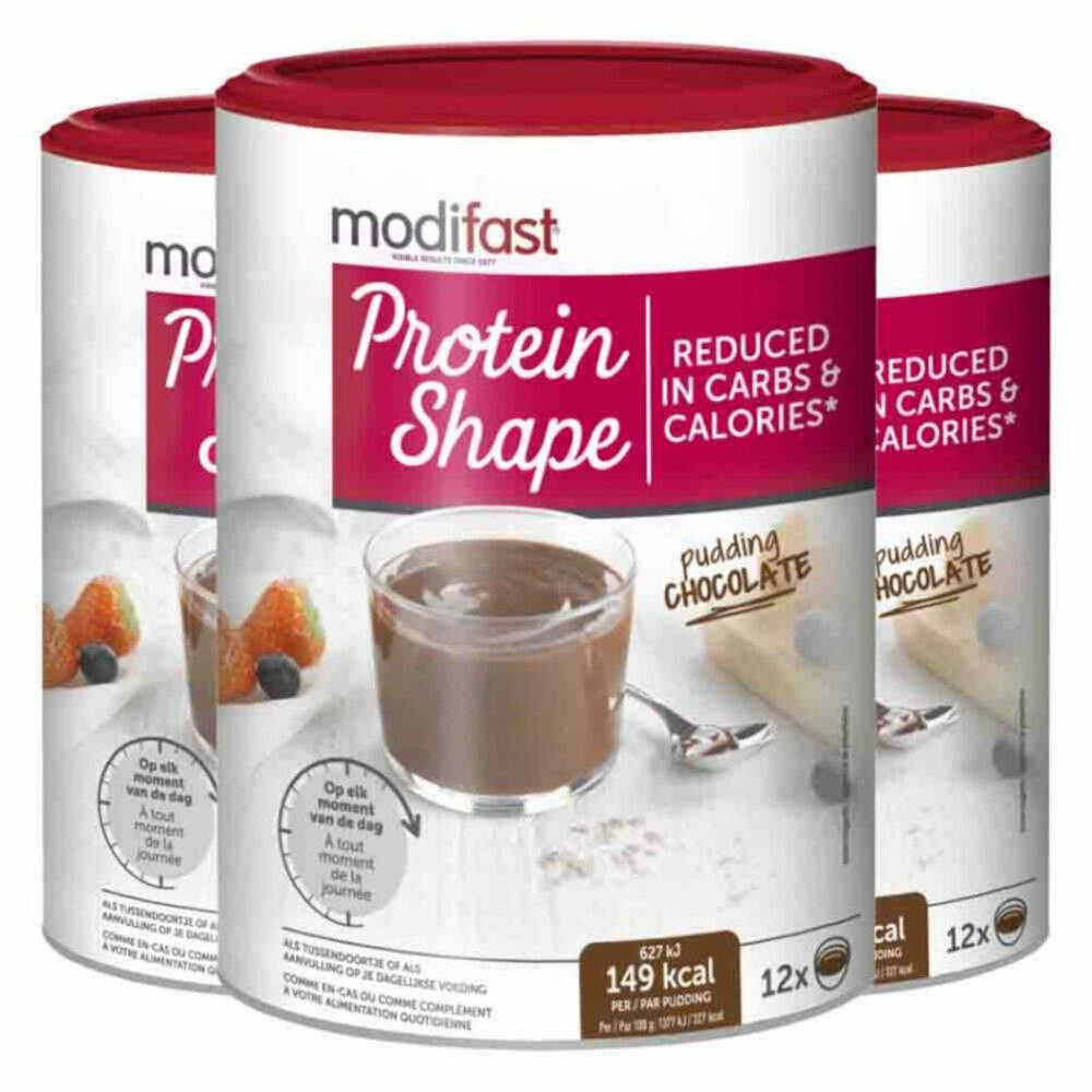 3x Modifast Protein Shape Pudding Chocolade 540 gr