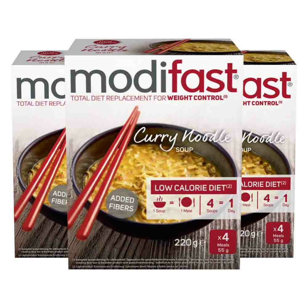 3x Modifast Intensive Soep Curry Noodle 220 gr