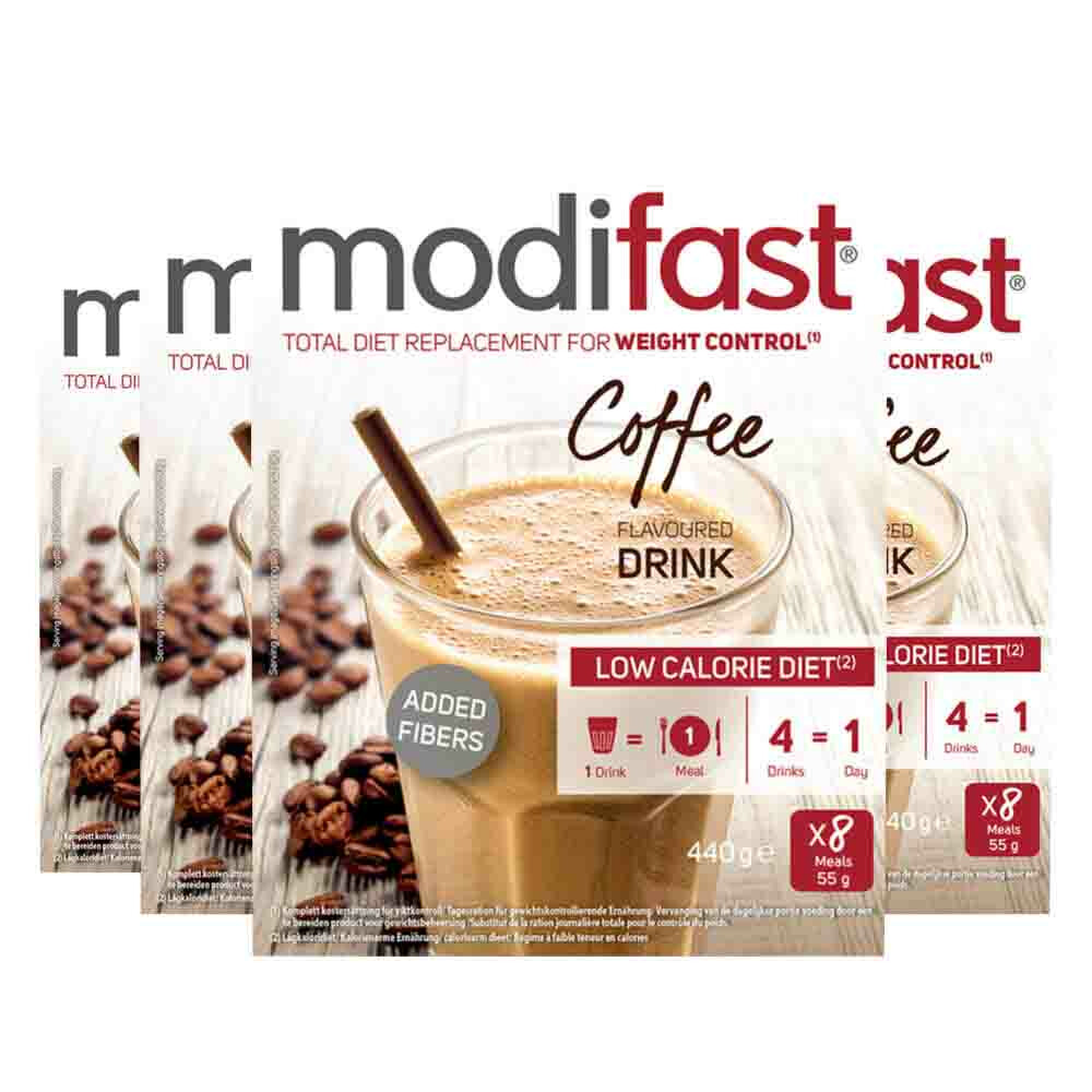 4x Modifast Intensive Milkshake Koffie 8 x 55 gr