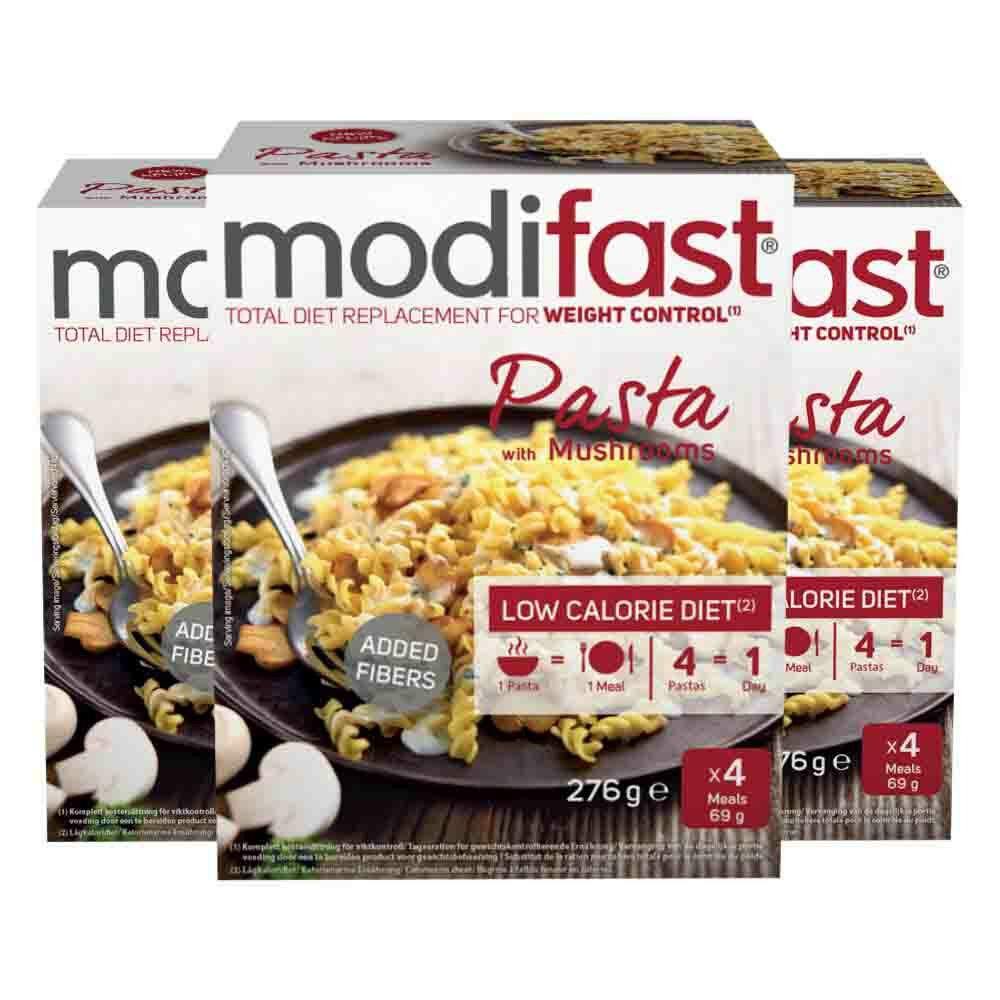 3x Modifast Weight Control Pasta Mushrooms 4 x 62 gr