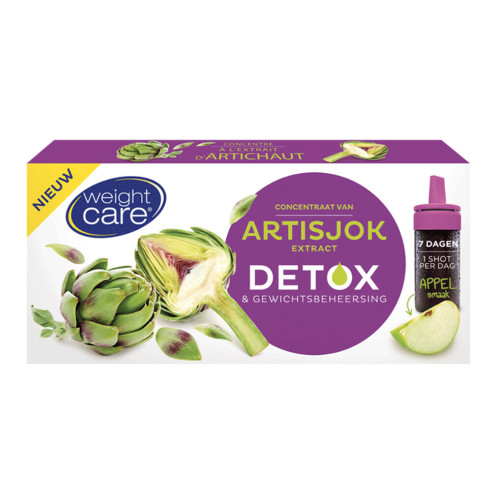 4x Weight Care Detox Artisjok Shots 7 x 10 ml | Plein.nl