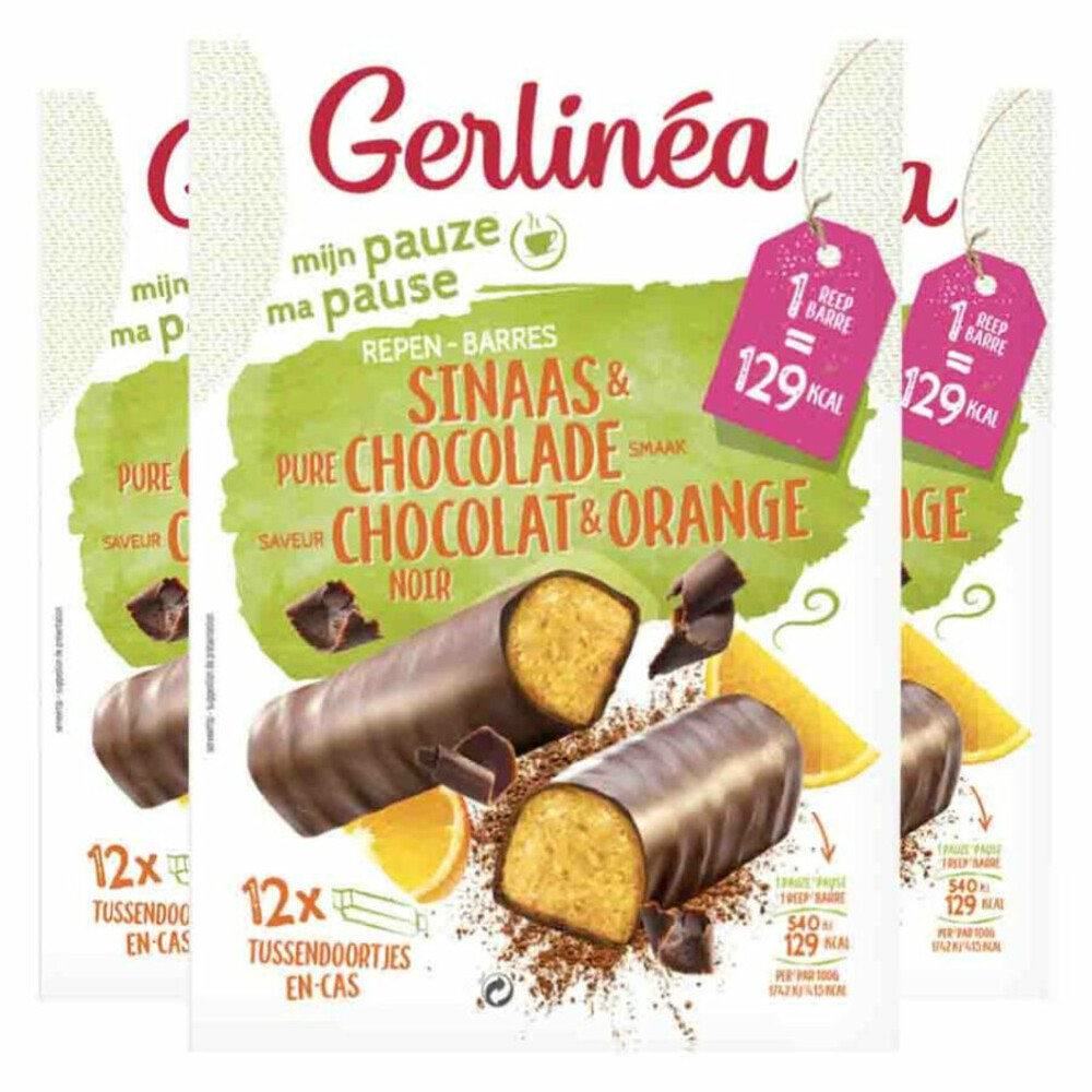 3x Gerlinea Repen Sinaas en Pure Chocolade 12 x 31 gr