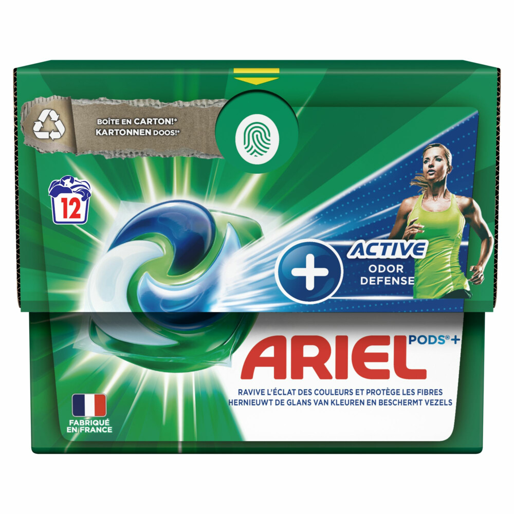 Ariel All-in-1 Pods+ Wasmiddelcapsules Actieve Geurbestrijding 12 stuks