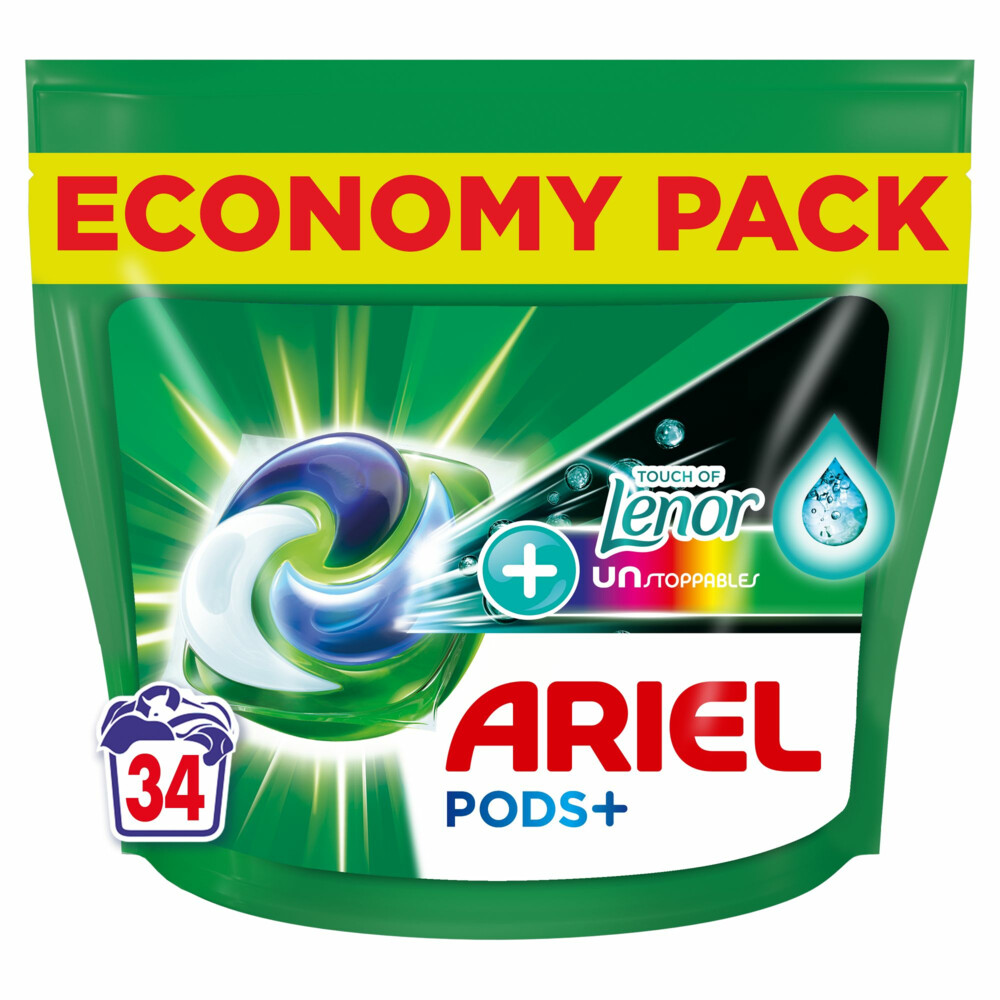 Ariel All-in-1 Wasmiddel Pods Lenor Unstoppables Color 34 stuks | Plein.nl
