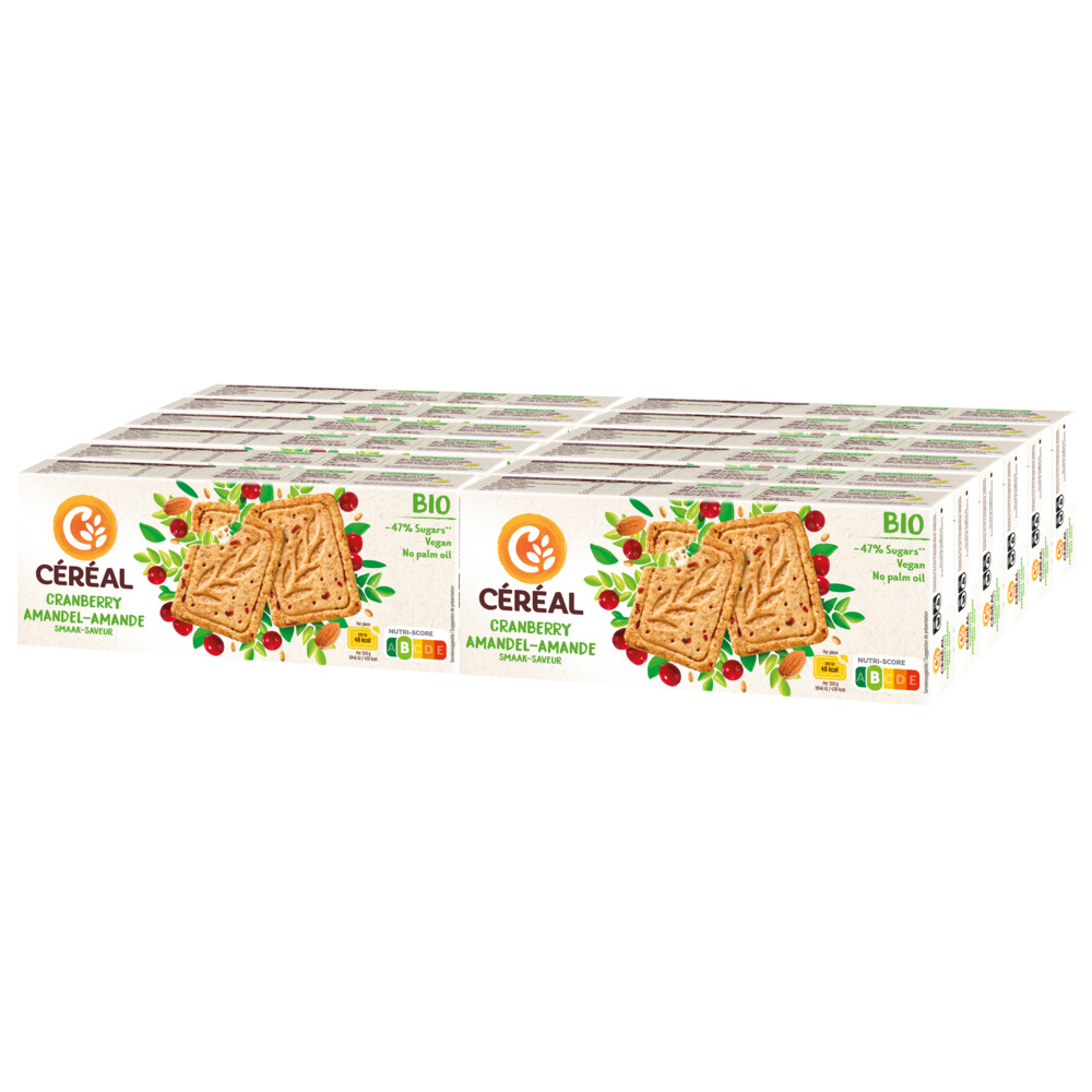 12x Céréal Healthy Bio Cake&Koekje Cranberry Amandelen 132 gr