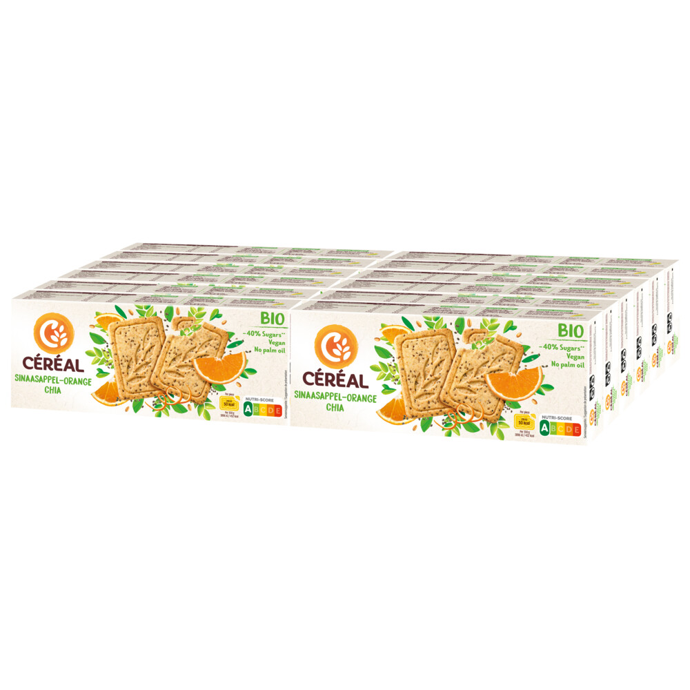 12x Céréal Healthy Bio Cake&Koekje Sinaasappel Chiazaad 132 gr