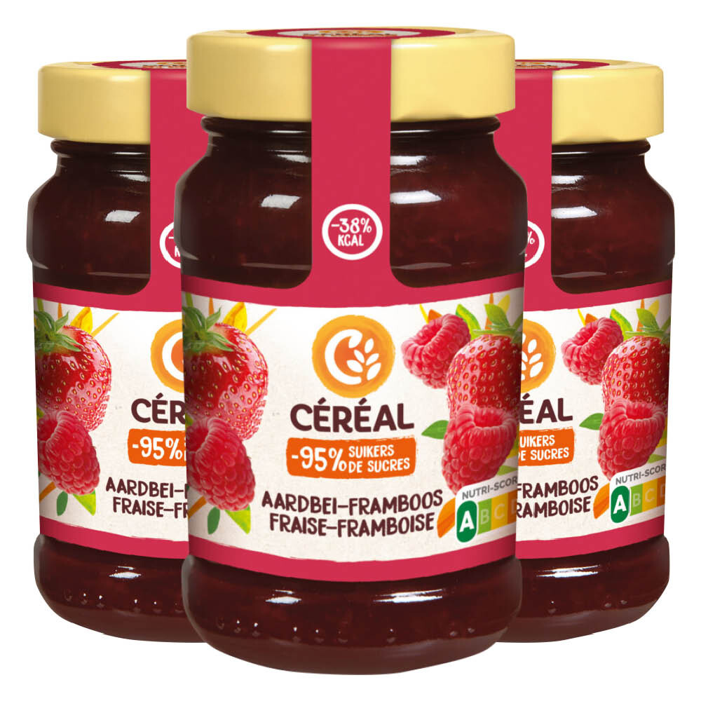 3x Céréal Jam Aardbei&Framboos 270 Gr thumbnail