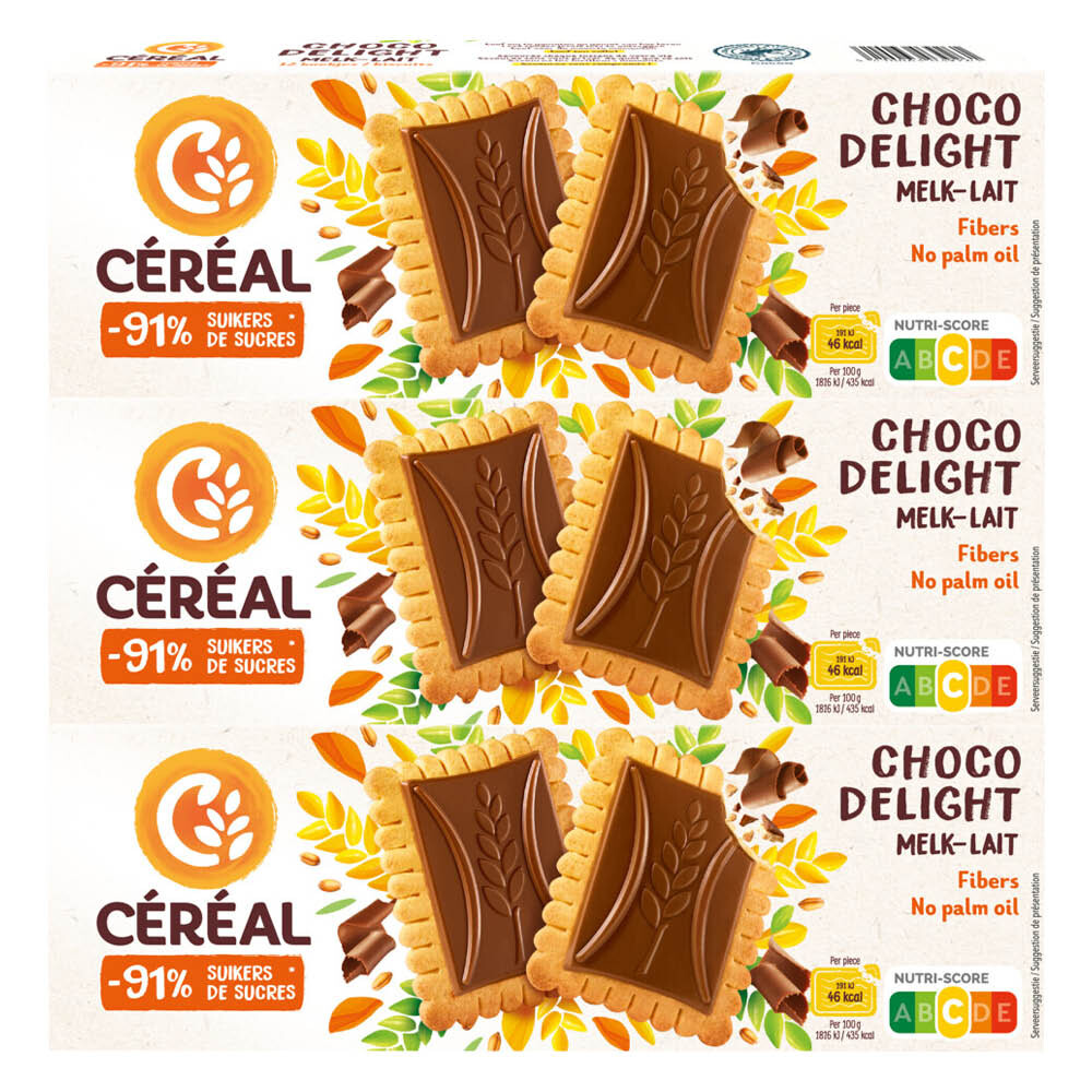 3x Céréal Chocokoek Delight Melk 126 gr