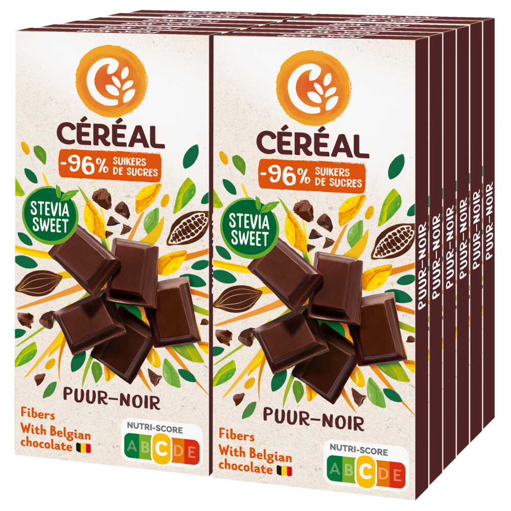 12x Céréal Chocoladetablet Puur 85 gr