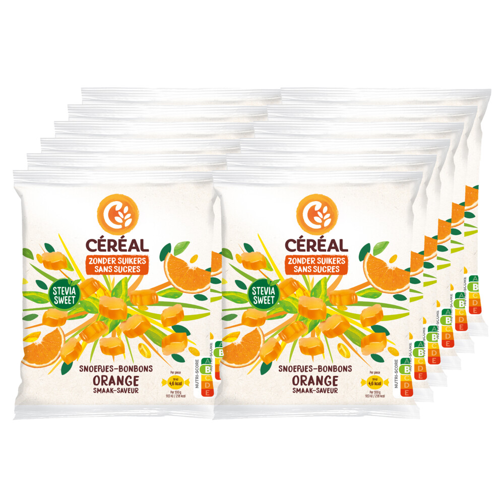 12x Céréal Snoepjes Sinaasappel 120 gr