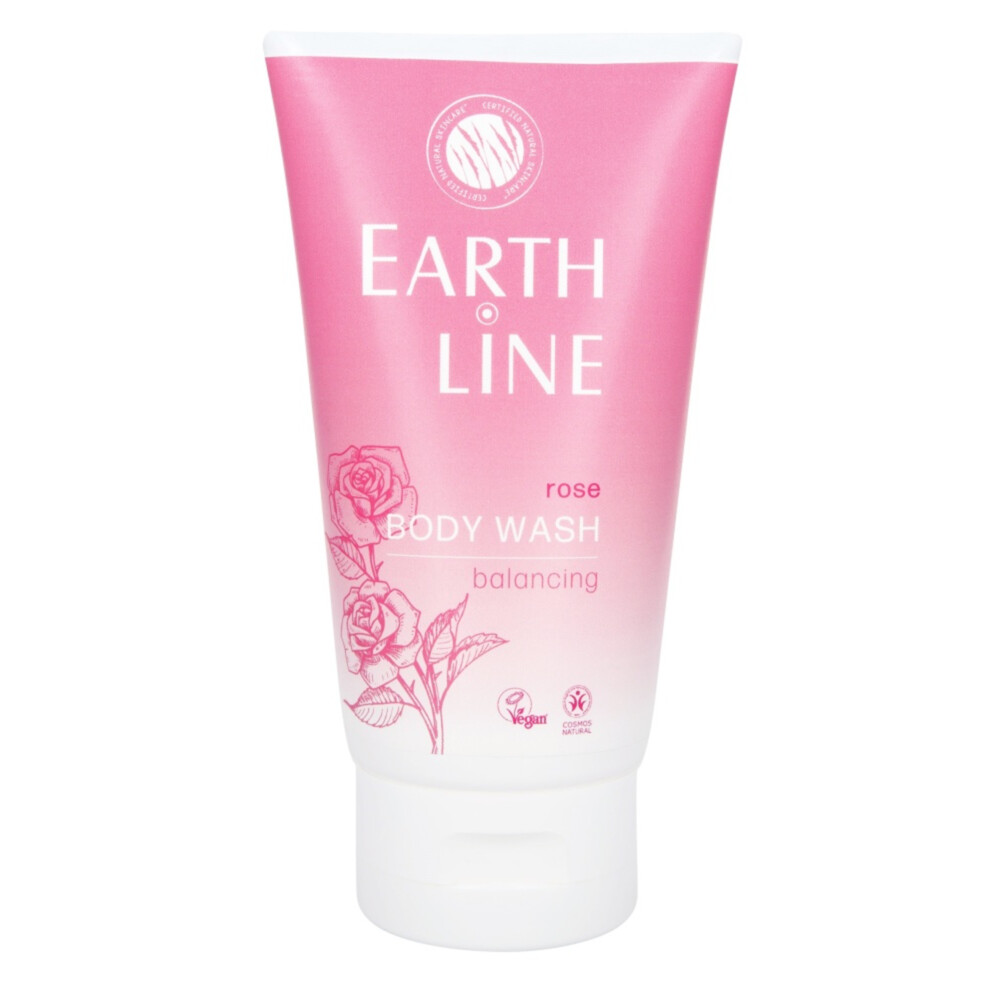 3x Earth-Line Body Wash Rose 150 ml